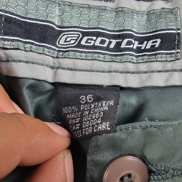 Gotcha Mens 36 Gray Hybrid Shorts Casual Athletic Outdoors Swimming Lightweight - Picture 4 of 9